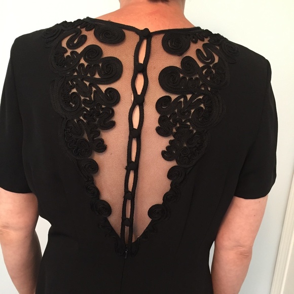 REPAIR HAS BEEN MADE TO MESH AT BUTTON HOLE Dresses & Skirts - STUNNING MARIANNA BLACK DRESS